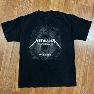 Vintage Metallica Death Magnetic 2008 2009 World Tour Shirt Black Medium Concert